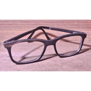 Gold & Wood Luxury Eyeglass Frames 043 Neo Marbled Horn Ebony 54-18-145 Unisex